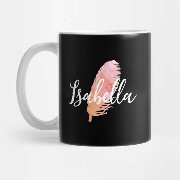 Isabella Personalized Watercolor Feather by jutulen